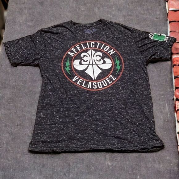 AFFLICTION TEAM CAIN VELASQUEZ NEW BLACK T SHIRT MENS 3XL SLIM FIT CREW NECK - Picture 6 of 8